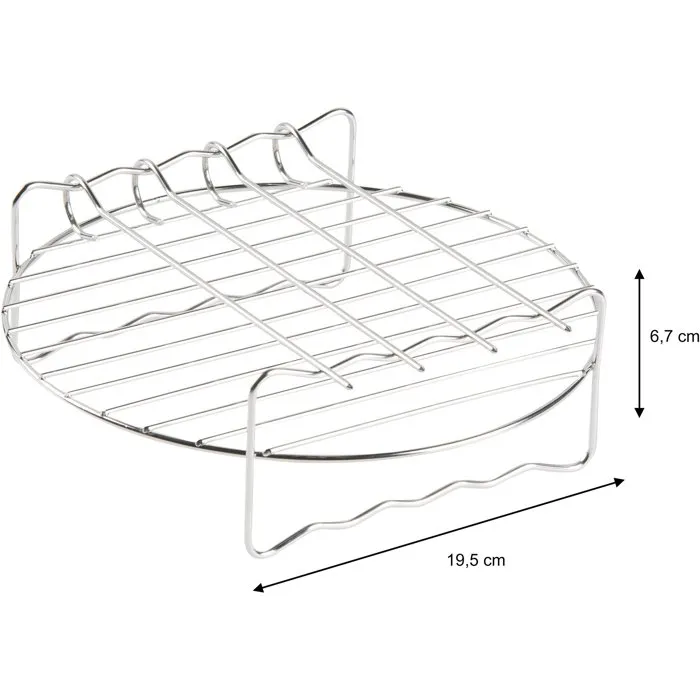DOMO - Ensemble de 12 accessoires pour AirFryer (6 L) - Noir - Grilles, moules et supports inclus