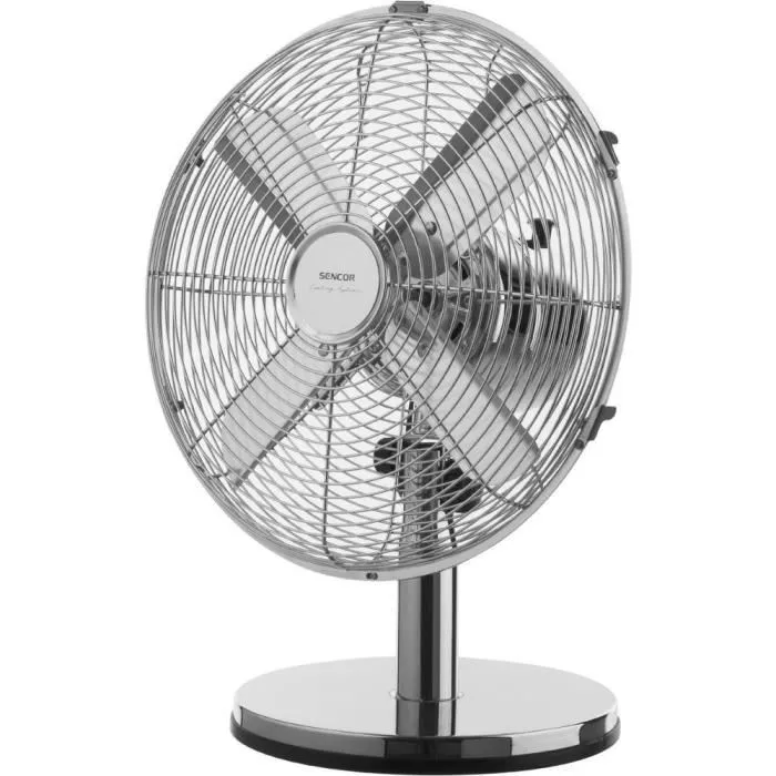 Sencor SFE 3040SL - Ventilateur de bureau 30 cm, 3 vitesses, oscillation 90°, inclinaison réglable, 35 W, argenté Sencor SFE 3040SL - Ventilateur de bureau 30 cm, 3 vitesses, oscillation 90°, inclinaison réglable, 35 W, argenté