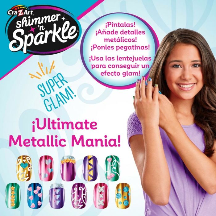 Ensemble de Beauté Cra-Z-Art 1,5 x 4,5 x 1,5 cm Enfant métallique Arc-en-ciel Ongles 4 Unités 2 Ensemble de Beauté Cra-Z-Art 1,5 x 4,5 x 1,5 cm Enfant métallique Arc-en-ciel Ongles 4 Unités 2