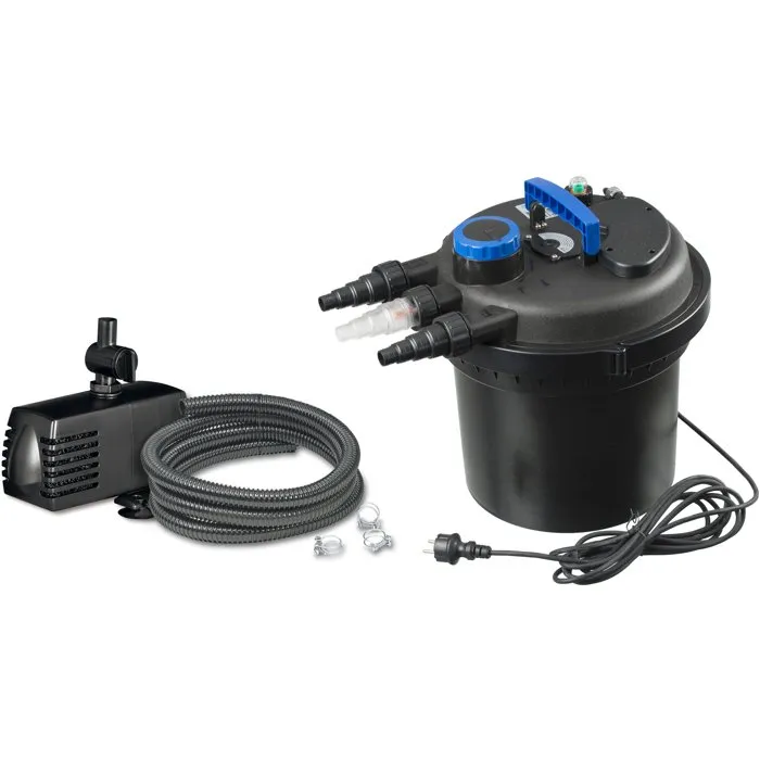 Ubbink BioPressure II 10000 PlusSet - Filtre à pression avec stérilisateur UVC 11W intégré et pompe Xtra 3900 - Pour bassin 6000 à 10000 litres