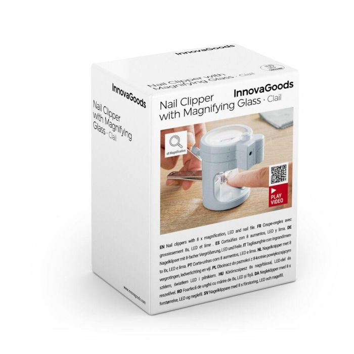 Pack Spa pour les Pieds Pliable avec Rouleaux et Hydromassage et Coupe-ongles avec lumière LED, loupe et lime InnovaGoods 1 Pack Spa pour les Pieds Pliable avec Rouleaux et Hydromassage et Coupe-ongles avec lumière LED, loupe et lime InnovaGoods 1