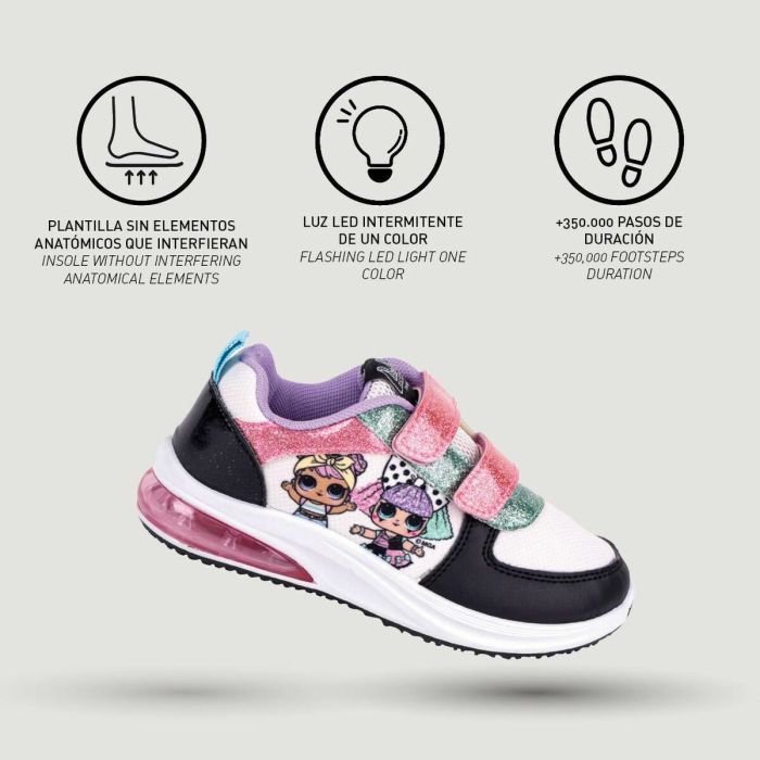 Baskets LED LOL Surprise! Velcro Noir 3 Baskets LED LOL Surprise! Velcro Noir 3