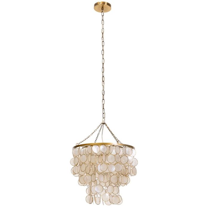 Suspension Home ESPRIT Beige Doré Métal Nacre noire 50 W 40 x 40 x 48 cm 2