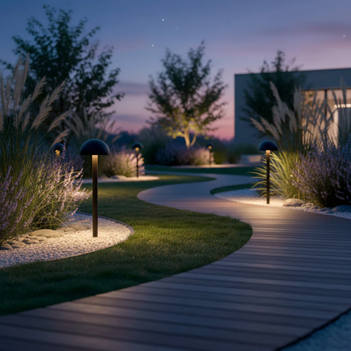 Balise LED d'extérieur Ocala 60 cm 12W 220VAC 3000K Noir 4