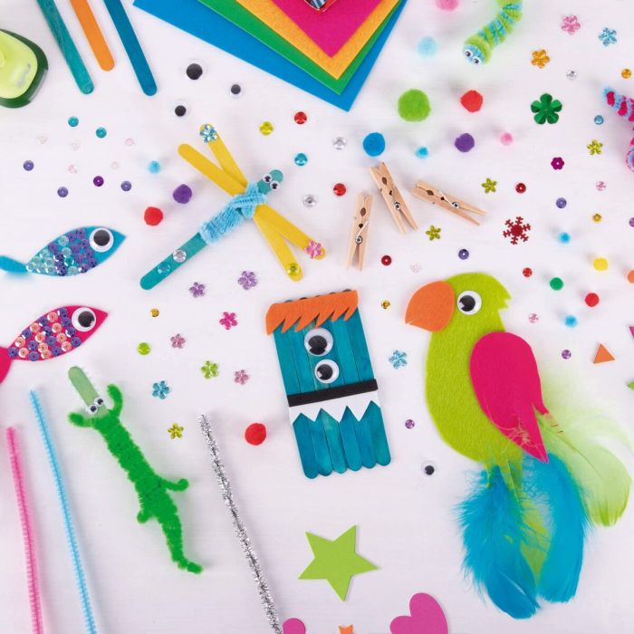 Matériaux pour travaux manuels Apli Plumes Multicouleur 14 g (5 Unités) 1