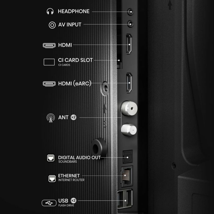 TV intelligente Hisense 32" HD LED D-LED 20