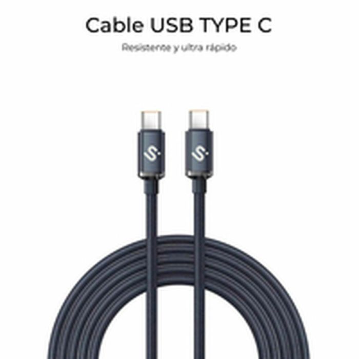 Câble USB-C vers USB-C Subblim OPTIMUS Noir 2 m 13