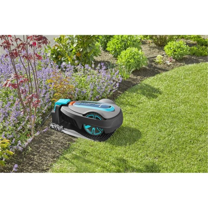GARDENA Tondeuse Robot Sileno City 400m² 19605-60 - Kit avec Câble Périmétrique 150m - Coupe 16 cm, Hauteur 2-5 cm, Pente 35%, Batterie Li-Ion 18V