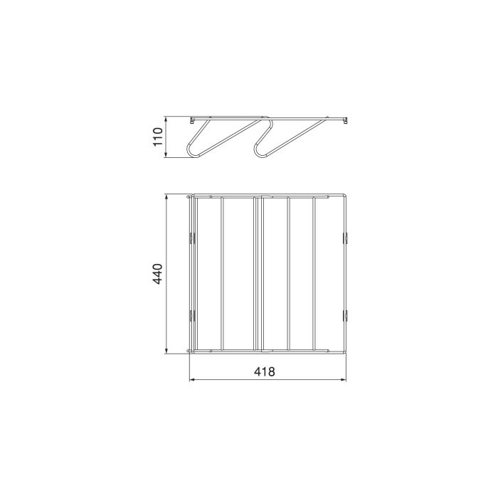 Emuca Tiroir à chaussures pour armoires et dressings Quartz, 440 (M60), Acier, Titane 6