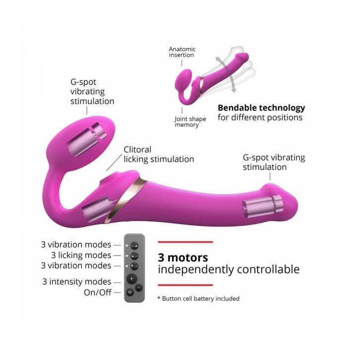 Vibromasseur Strap-on-me 6017456 Rose XL M 6 Vibromasseur Strap-on-me 6017456 Rose XL M 6