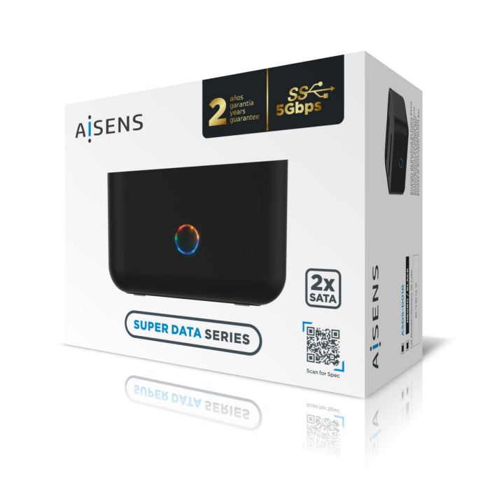 Dock Station Dual Aisens ASDS-D01B Noir 1 Dock Station Dual Aisens ASDS-D01B Noir 1
