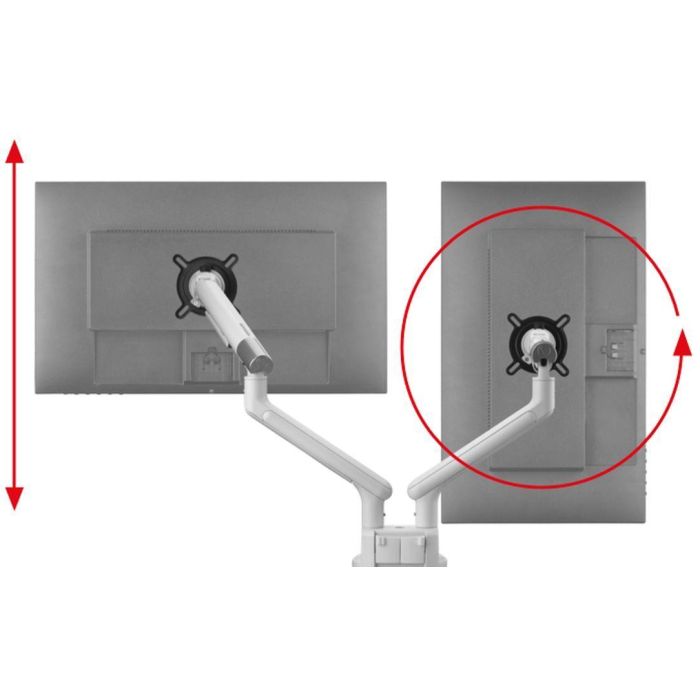 Support moniteur - ONE FOR ALL - Dynamic - Vesa 100 - Double Bras - 13 a 35'' - Blanc 2