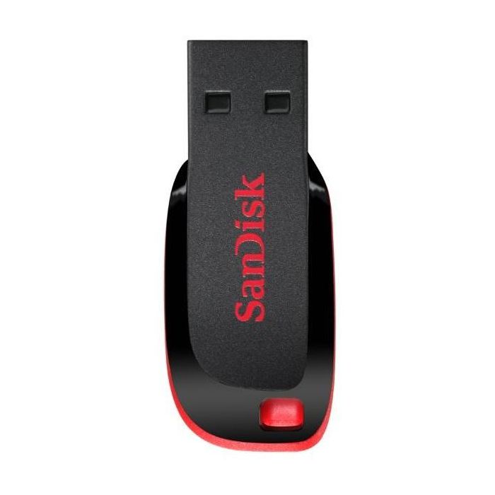 SanDisk Cruzer Blade Clé USB 128 Go USB 2.0 Type-A Sans Capuchon, Noir et Rouge
