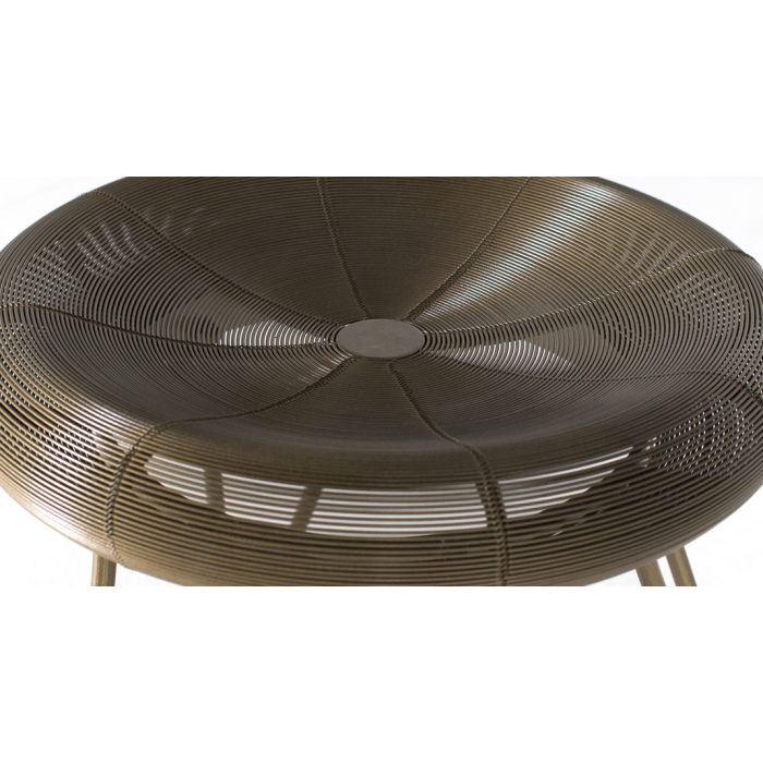 Giner y Colomer Tabouret Bas en Métal Industriel, Patines en Bronze Vieilli, Pour Bar ou Cuisine, Diamètre Siège 45 cm, Hauteur Totale 84 cm 2 Giner y Colomer Tabouret Bas en Métal Industriel, Patines en Bronze Vieilli, Pour Bar ou Cuisine, Diamètre Siège 45 cm, Hauteur Totale 84 cm 2