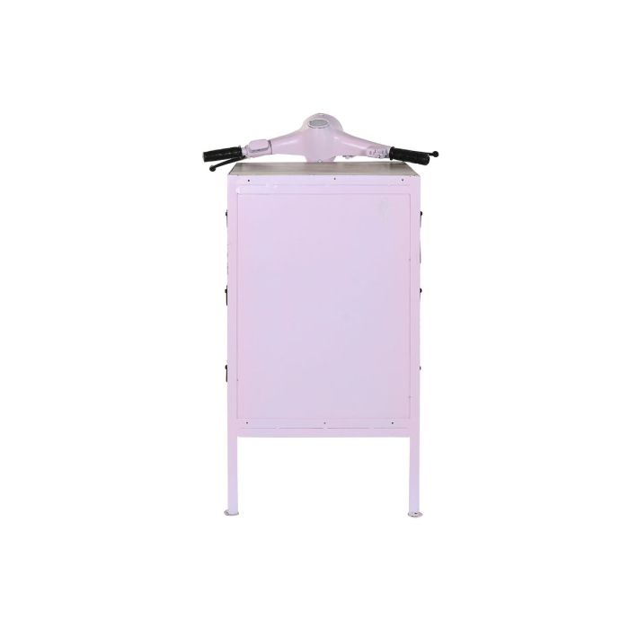 Caisson à Tiroirs DKD Home Decor 100 x 68 x 105 cm Métal Moto Rose clair Bois de manguier 4 Caisson à Tiroirs DKD Home Decor 100 x 68 x 105 cm Métal Moto Rose clair Bois de manguier 4