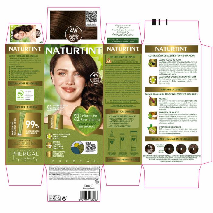 Masque pour cheveux Naturtint NATURTINT COLORACIÓN 170 ml