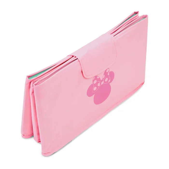 Bright Starts Baignoire pliable de voyage Disney Baby Minnie Mouse, Doublure imperméable, Facile à nettoyer, Pour bébé et enfant de 12 mois à 5 ans