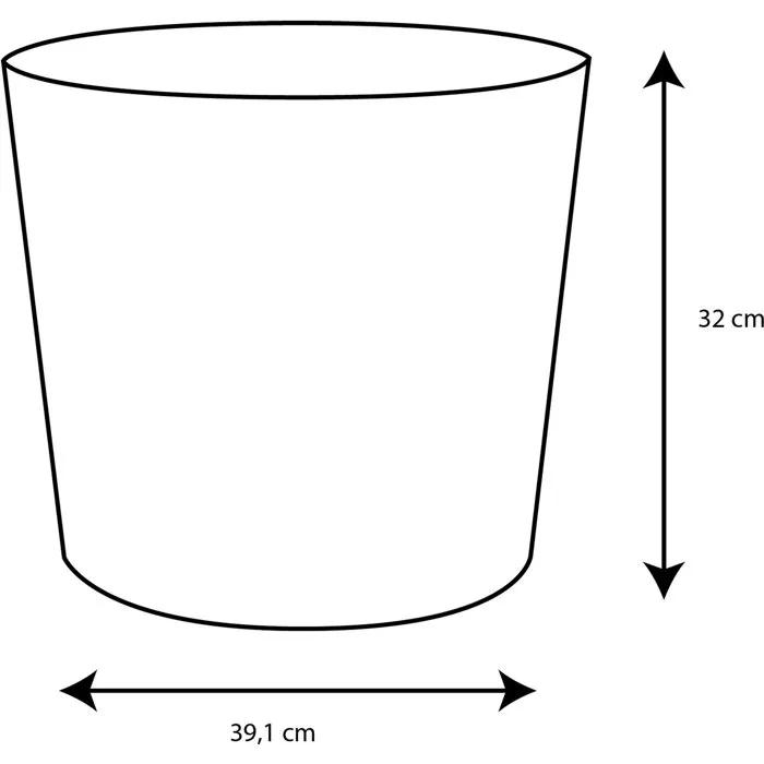 EDA Pot de fleurs conique Element Ø 40 cm, 30 L, Système de drainage, Intérieur et Extérieur, Kaki, Fabriqué en France, Origine France Garantie EDA Pot de fleurs conique Element Ø 40 cm, 30 L, Système de drainage, Intérieur et Extérieur, Kaki, Fabriqué en France, Origine France Garantie
