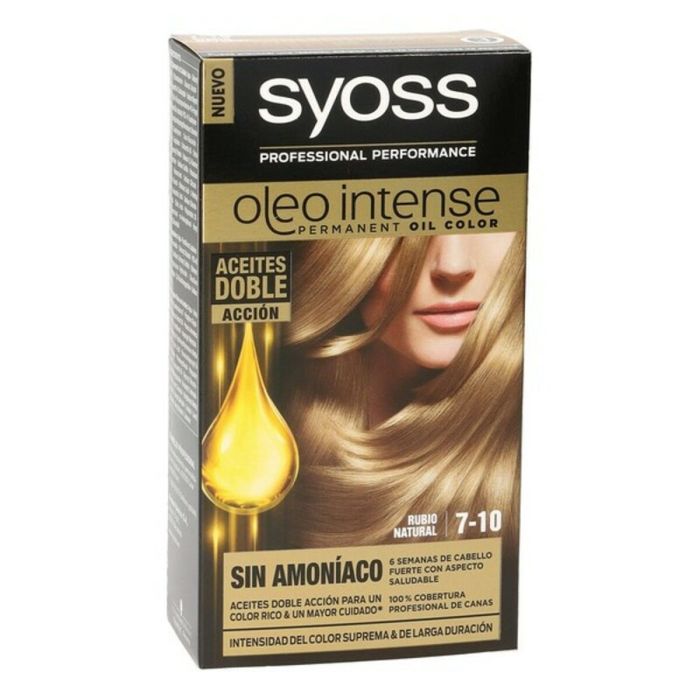 Teinture permanente Syoss Olio Intense Sans ammoniaque Nº 7,10 Blond Naturel