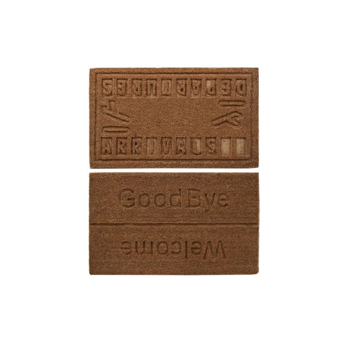 Paillasson DKD Home Decor Marron Caoutchouc Coco (75 x 45 x 2,3 cm) (2 Unités)