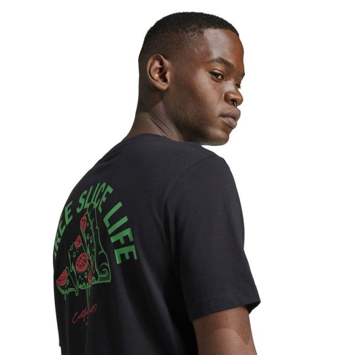 T-shirt à manches courtes homme Adidas Pizza Noir 15-16 Ans 1