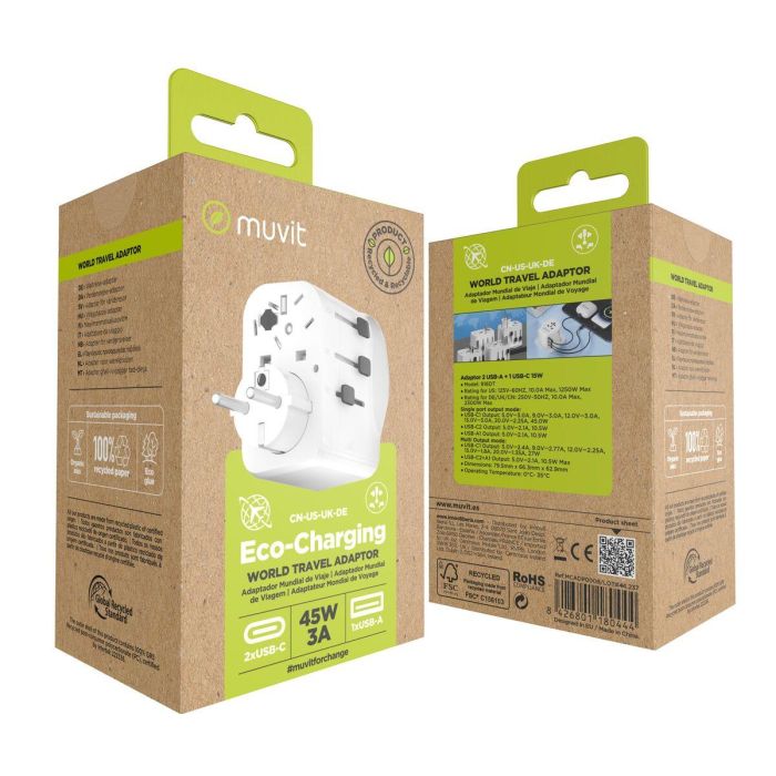 Multiprise Muvit for Change Plastique 45 W 13