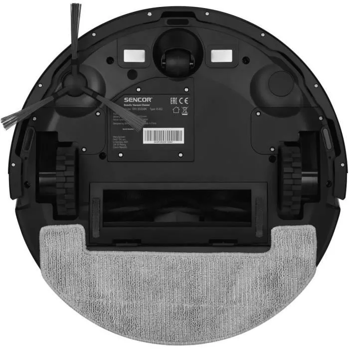 Sencor SRV 9020BK - Aspirateur Robot avec Navigation LiDAR, Aspiration 3000 Pa, Autonomie 130 Min, Application, Télécommande, Fonctions Multi-room
