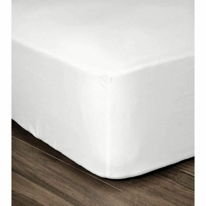 Drap housse Lovely Home Blanc Lit double 160 x 200 cm 100 % coton 0 Drap housse Lovely Home Blanc Lit double 160 x 200 cm 100 % coton 0