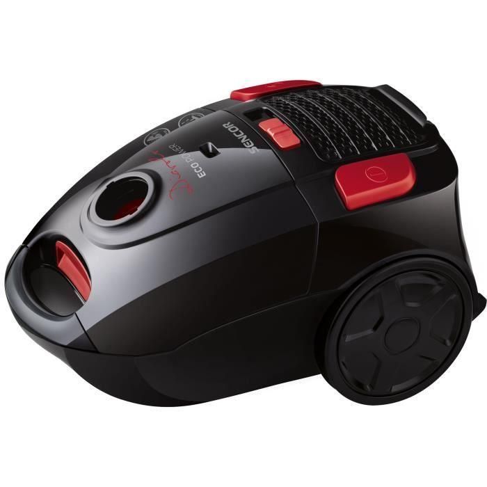 Sencor Aspirateur traîneau SVC 6001BK, 700 W, sac 3 L, technologie Silence (78 dB), filtre complet, tube télescopique XXL, câble 7 m, Noir