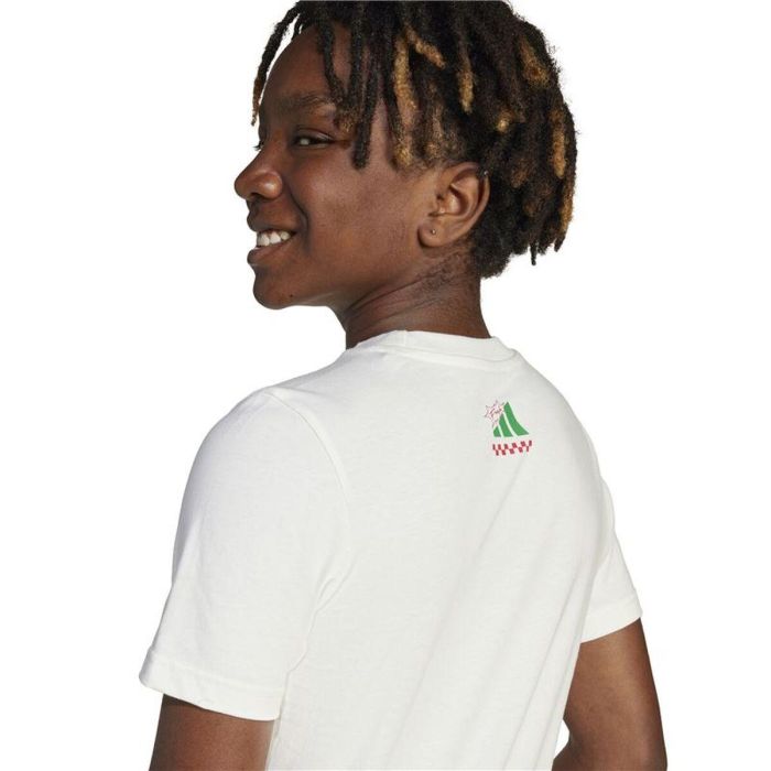 T shirt à manches courtes Enfant Adidas Pizza Blanc L 1 T shirt à manches courtes Enfant Adidas Pizza Blanc L 1