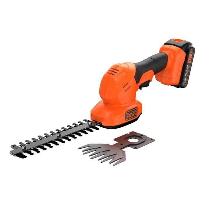Sculpte-haies et cisaille a gazon sans fil + batterie 2Ah + chargeur - BLACK&DECKER - BCSS18D1-QW - 18V 1 Sculpte-haies et cisaille a gazon sans fil + batterie 2Ah + chargeur - BLACK&DECKER - BCSS18D1-QW - 18V 1