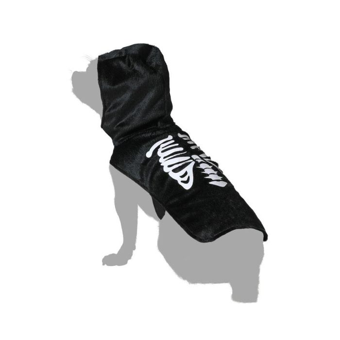 Déguisement Halloween pour Chien ou Chat Taille L - Squelette - Noir - Polyester