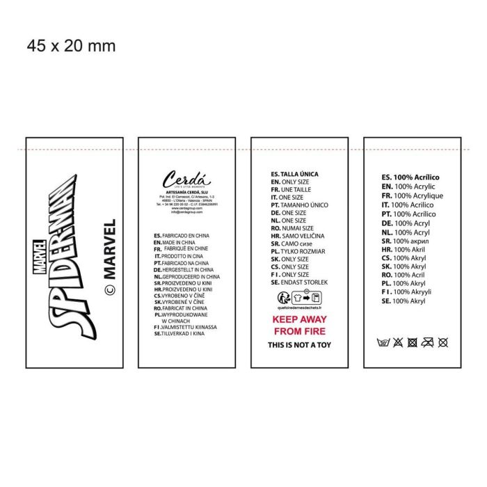 Bonnet et gants Spider-Man Bleu 2