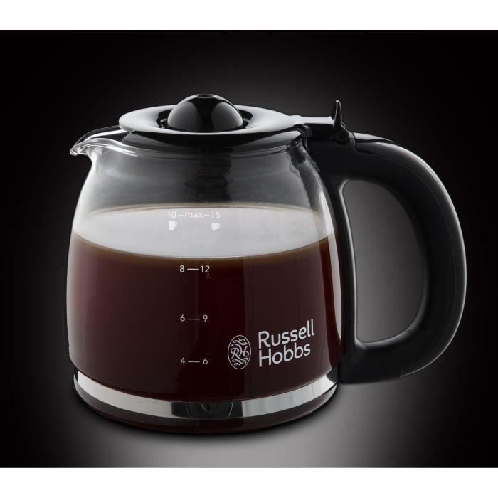 Cafetiere Filtre - RUSSELL HOBBS - Colours Plus 24033-56 - Inox - Programmable - 15 tasses - Technologie WhirlTech - 1100 W 2