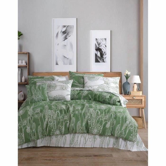 Parure de couette Vert Lit king size 3 Pièces 4