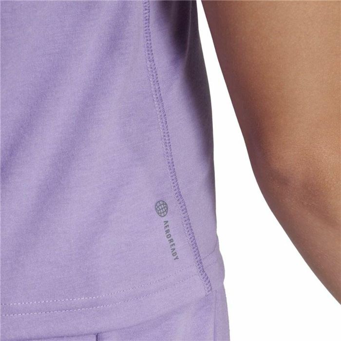 T-shirt à manches courtes femme Adidas Essentials Prune Lila 1