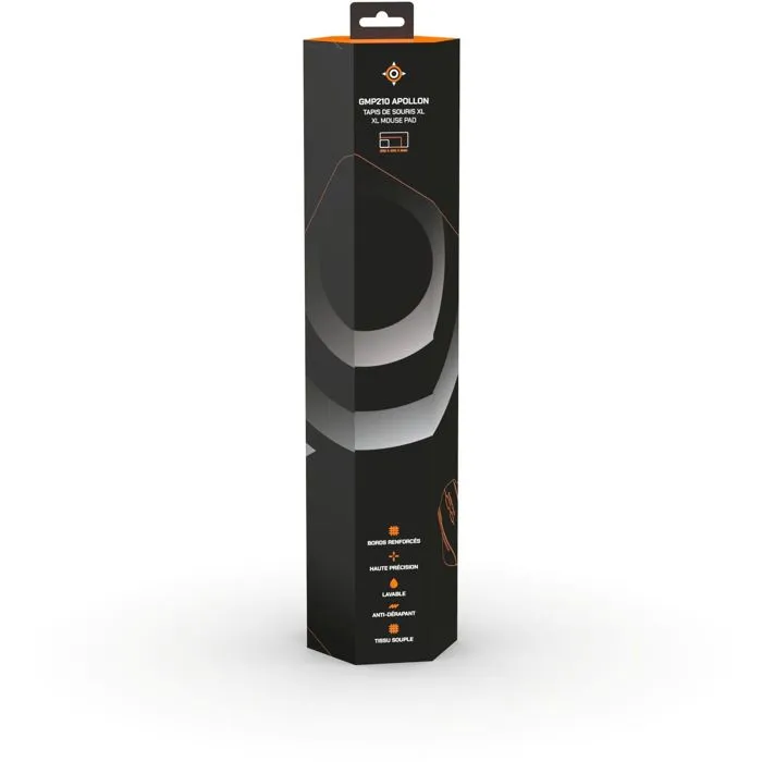 Nova Gaming Tapis de Souris Gamer XL Apollon Noir - GMP210 - Surface Ultra-Lisse et Anti-Dérapante pour une Précision de Jeu Maximale