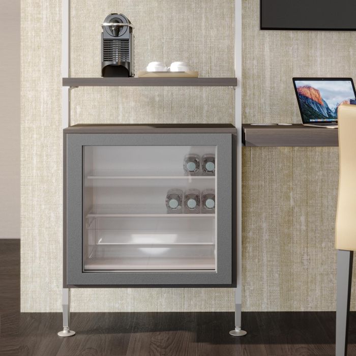 Emuca Lot de 2 cadres Zero avec quincaillerie et profilés pour montage au sol et au mur avec vérin circulaire, Aluminium et Zamak, Gris pierre 3 Emuca Lot de 2 cadres Zero avec quincaillerie et profilés pour montage au sol et au mur avec vérin circulaire, Aluminium et Zamak, Gris pierre 3