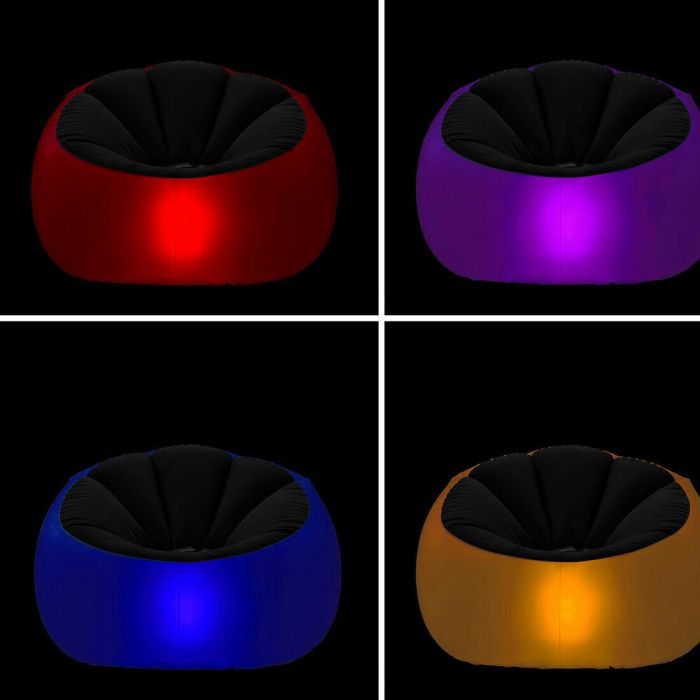Pack Fauteuil Gonflable avec LED Multicolore et Siège gonflable avec LED multicolore et télécommande InnovaGoods 16 Pack Fauteuil Gonflable avec LED Multicolore et Siège gonflable avec LED multicolore et télécommande InnovaGoods 16