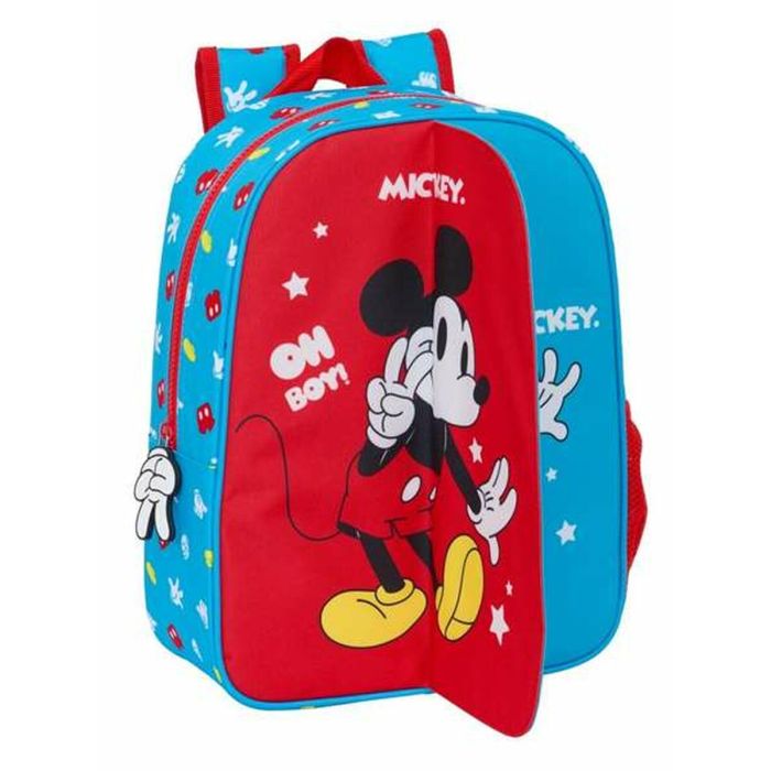 Cartable Mickey Mouse Clubhouse Fantastic Bleu Rouge 26 x 34 x 11 cm