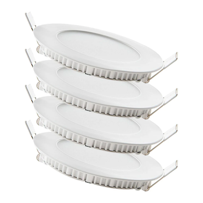 Pack 4 Placas LED 6W 600Lm 6000K 40.000H IP25 Aluminium Blanc JL-GP-LZ-1-PK4-AP 2