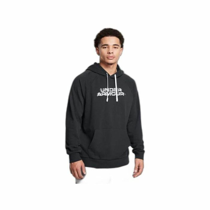 Sweat à capuche homme Under Armour Rival Flc Txtr Noir 3