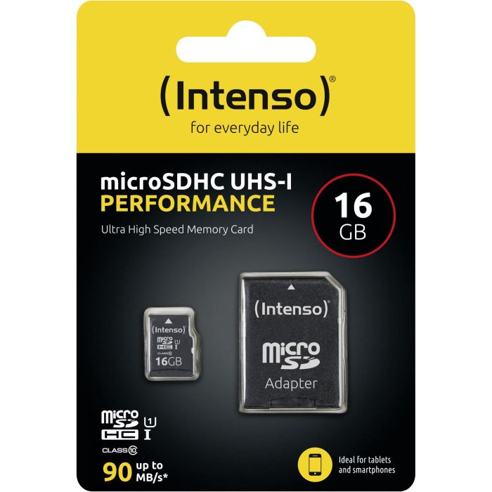 CARD Micro Card 16GB Intenso SD-HC UHS-I inkl. SD- Adapter retail 1