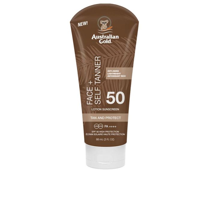 Australian Gold Crème Solaire Autobronzante Visage Spf50 88 mL