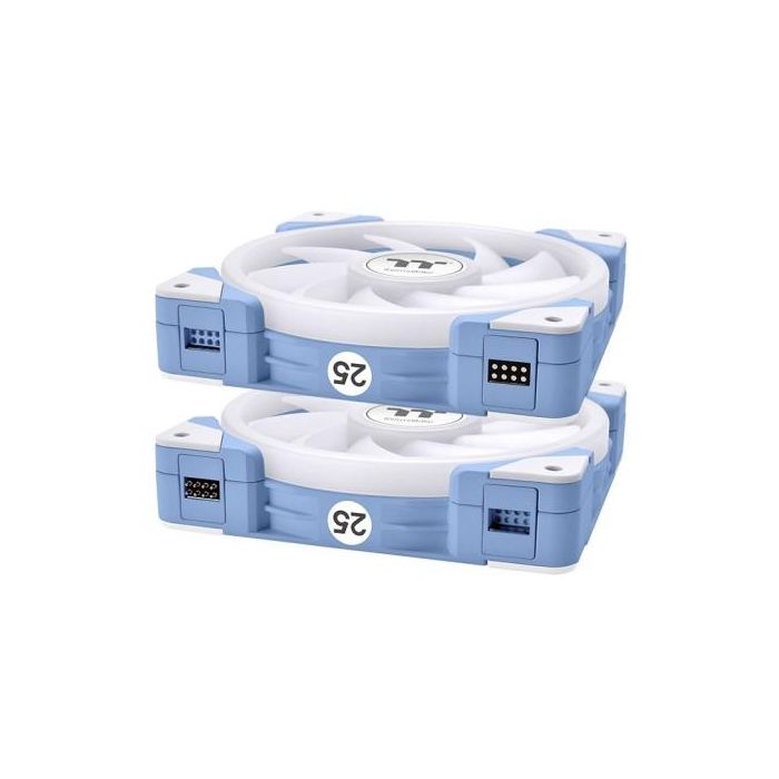 140mm Thermaltake SWAFAN EX14 ARGB PC Cooling Fan Hydrangea Blue TT Premium Edition 3 Fan Pack 1
