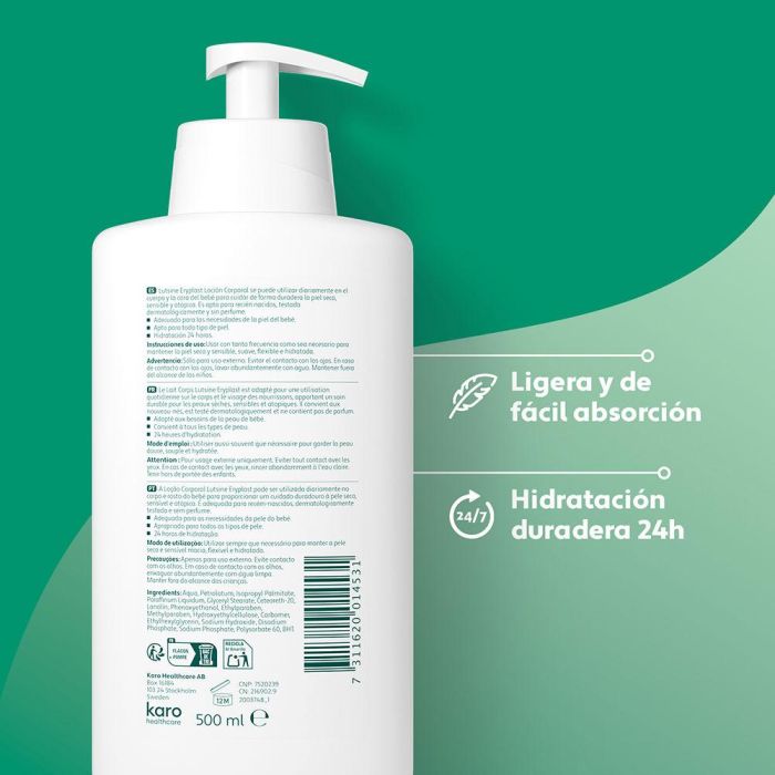 Lutsine E45 Lait Corporel Eryplast Baby 500 mL 1