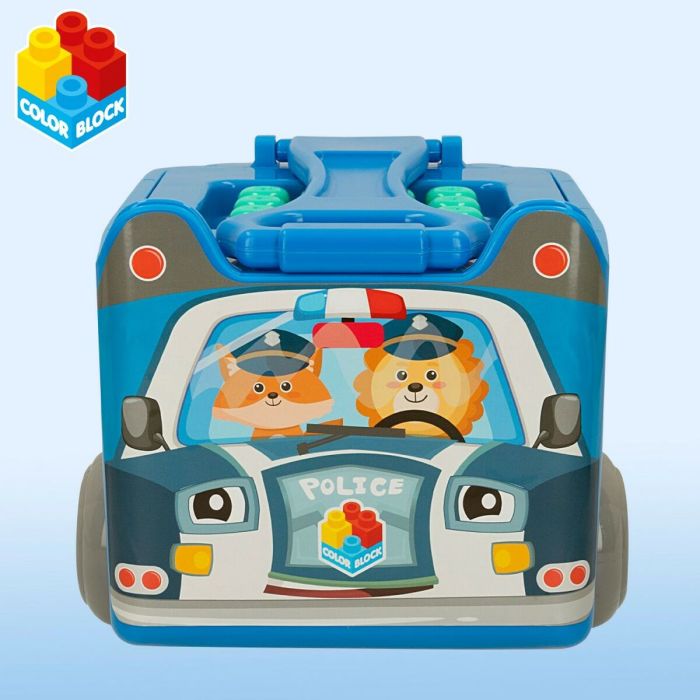 Blocs de construction Color Block Valise Voiture de police 30 Pièces (2 Unités) 4 Blocs de construction Color Block Valise Voiture de police 30 Pièces (2 Unités) 4