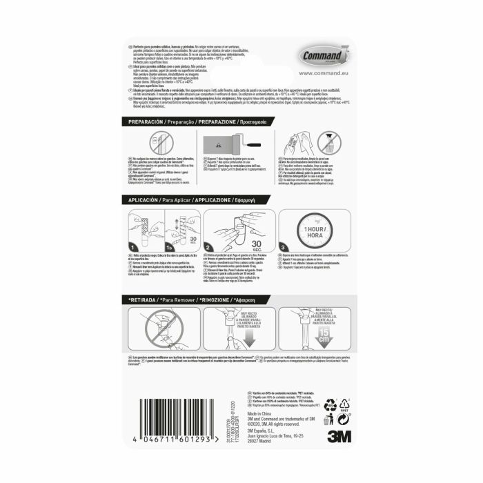 Crochet pour suspendre 3M Transparent Plastique (20 Unités) 13