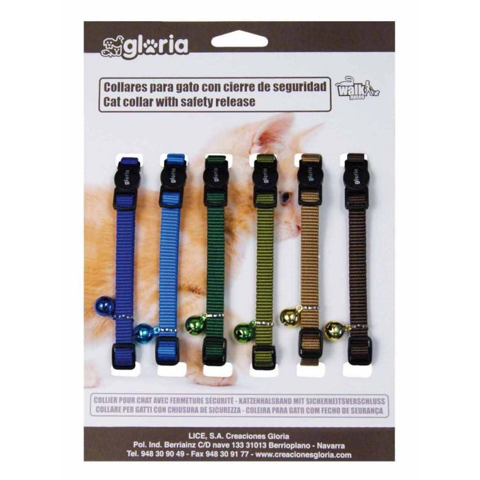Collier pour chat Gloria Fashion Multicouleur Lisse 6 Unités