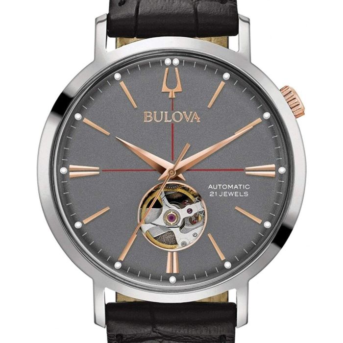 Montre Homme Bulova 98A187 Noir Gris 1
